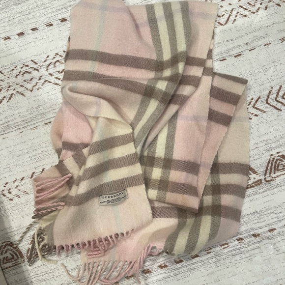 Burberry Accessories - Authentic Burberry Pink Nova Check Cashmere Scarf in Candy Nova Plaid